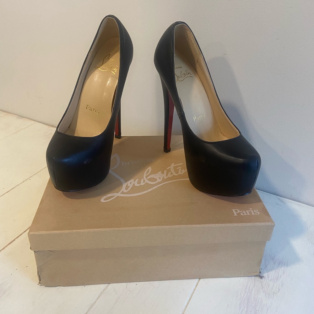 Christian Louboutin Black Dolly Platform Stilettos